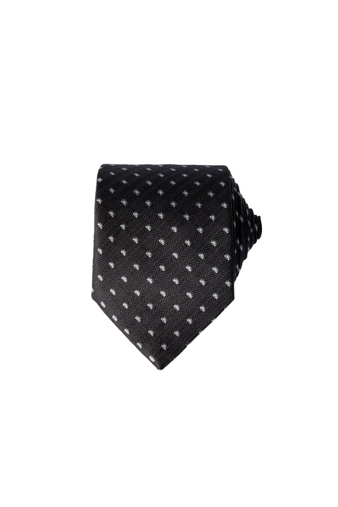 Black Patterned Tie