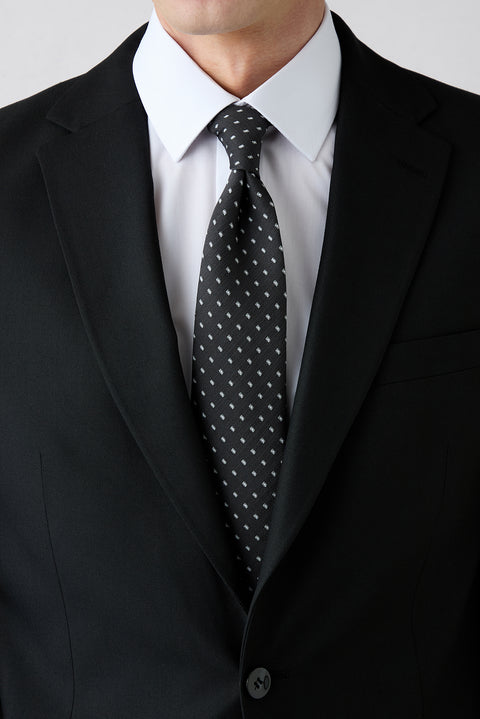 Black Patterned Tie