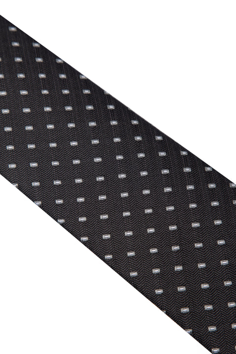 Black Patterned Tie