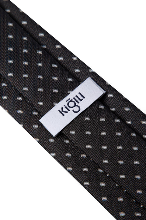 Black Patterned Tie