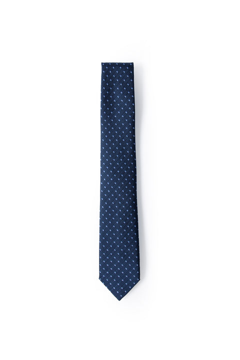 Navy Patterned Tie