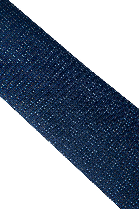 Medium Navy Patterned Tie