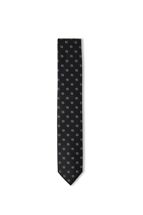 Black Italian Patterned Tie