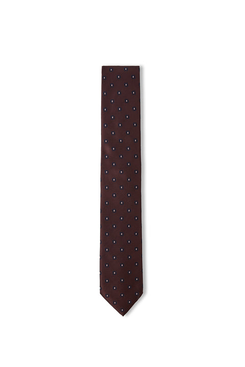 Dark Brown Italian Patterned Tie