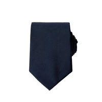Blue Plain Linen Look Tie