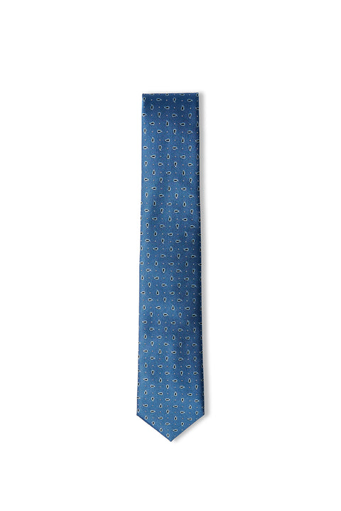 Dark Blue Patterned Tie