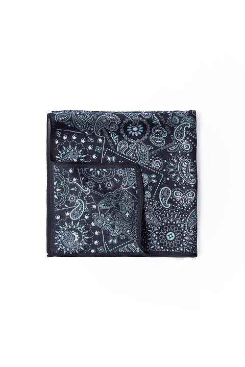 Dark Navy Patterned Modal Handkerchief