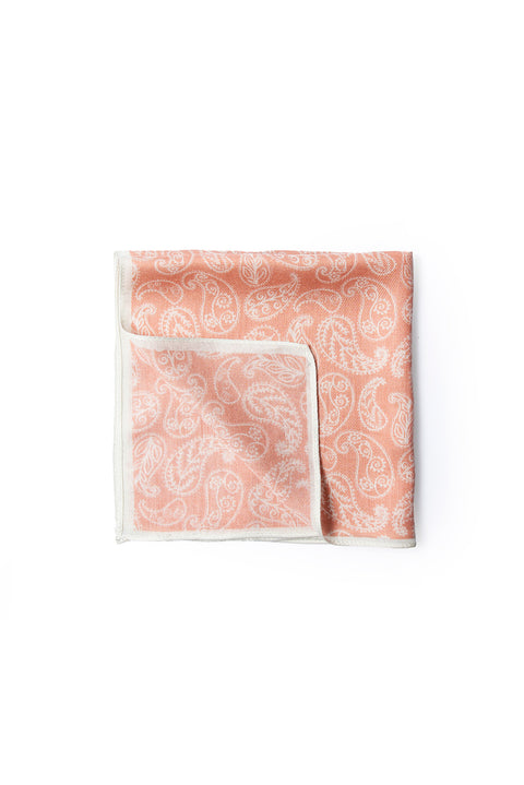 Open Orange Paisley Modal Handkerchief