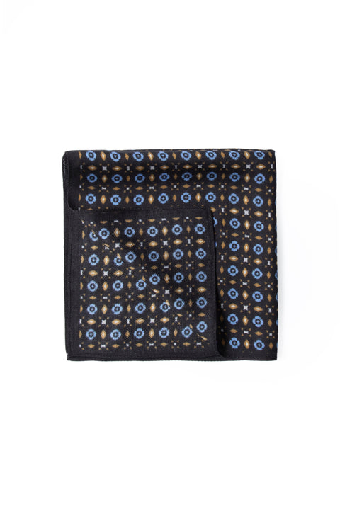 Dark Black Patterned Modal Handkerchief