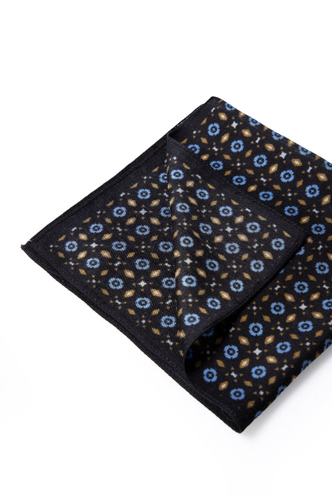 Dark Black Patterned Modal Handkerchief