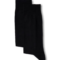 Black 2-Pack Cotton Lycra Stretch Patterned Thin Sock Set
