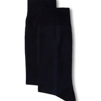 Dark Navy 2-Pack Cotton Lycra Flexible Patterned Thin Sock Set