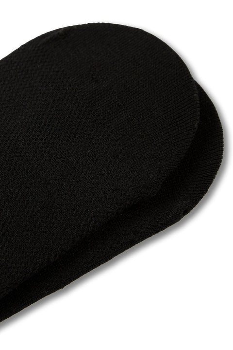 Black 2-Pack Cotton Lycra Flexible Loafer Sock Set