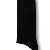 Black Single Bamboo Blend Plain Socks