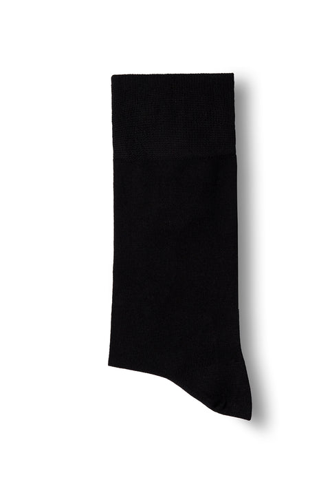 Black Single Bamboo Blend Plain Socks