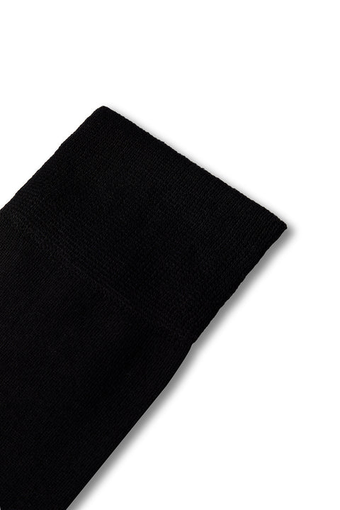 Black Single Bamboo Blend Plain Socks