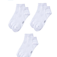 White 3-Pack Cotton Flexible Sports Socks Set
