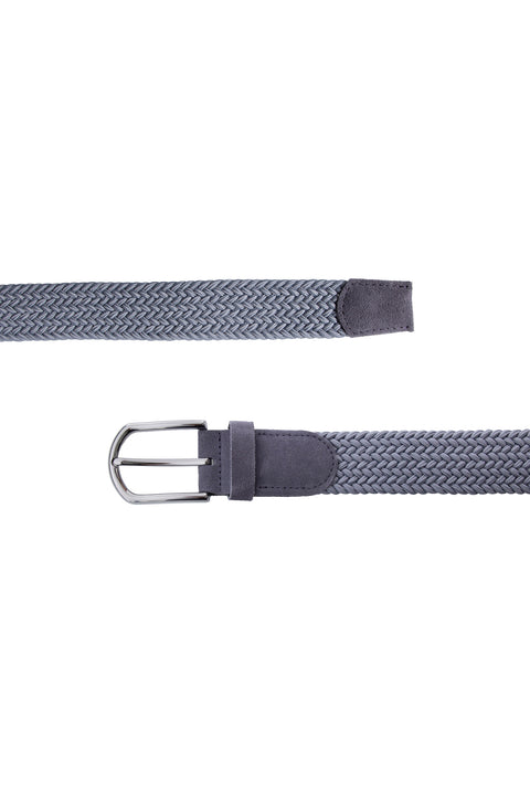 Medium Grey Sporty Lycra Elastic Knit Belt in Gift Box