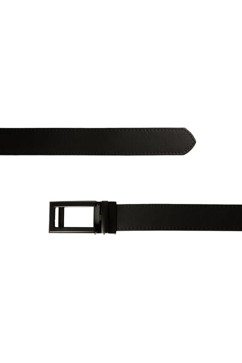 Black Automatic Buckle Plain Belt