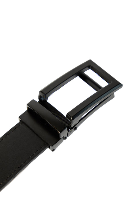 Black Automatic Buckle Plain Belt