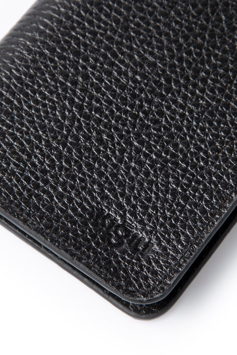 Black Floater Horizontal Leather Wallet