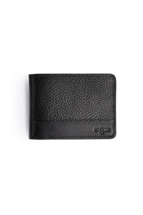 Black Leather Floater Wallet