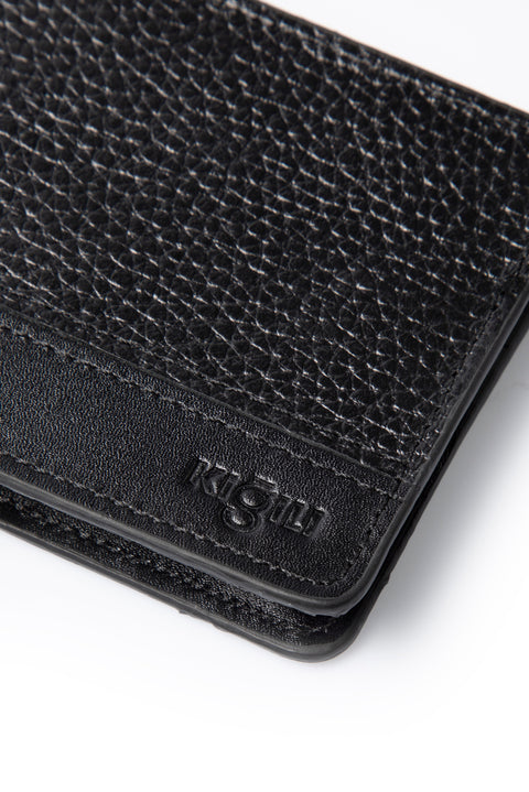 Black Leather Floater Wallet