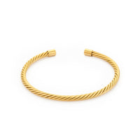 Gold Color Stainless Steel Gold Plated Coiled Bracelet X AtolyeWolf