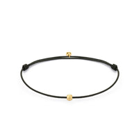 Black Stainless Steel Gold Plated Lucky Bracelet X AtolyeWolf