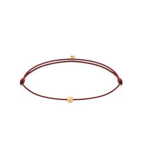 Dark Burgundy Stainless Steel Gold Plated Lucky Bracelet X AtolyeWolf