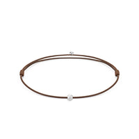 Dark Brown Stainless Steel Silver Plated Lucky Bracelet X AtolyeWolf