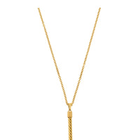 Gold Color Stainless Steel Gold Plated Spiral Necklace X AtolyeWolf