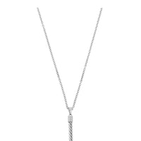 Silver Color Stainless Steel Silver Plated Spiral Necklace X AtolyeWolf