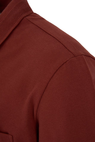 Turuncu Kıvrılmaz Polo Yaka Regular Fit Cepli Ribana Detaylı Pamuk Tişört