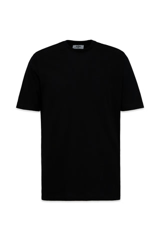Siyah Bisiklet Yaka Regular Fit %100 Pamuk Basic Tişört