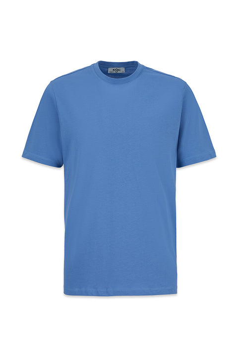 Air Force Blue Crew Neck Regular Fit 100% Cotton Basic T-Shirt