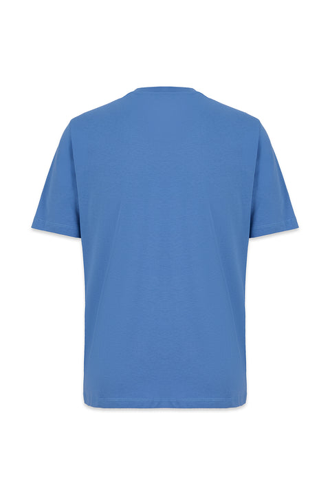 Air Force Blue Crew Neck Regular Fit 100% Cotton Basic T-Shirt