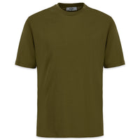 Medium Khaki Crew Neck Regular Fit 100% Cotton Basic T-Shirt