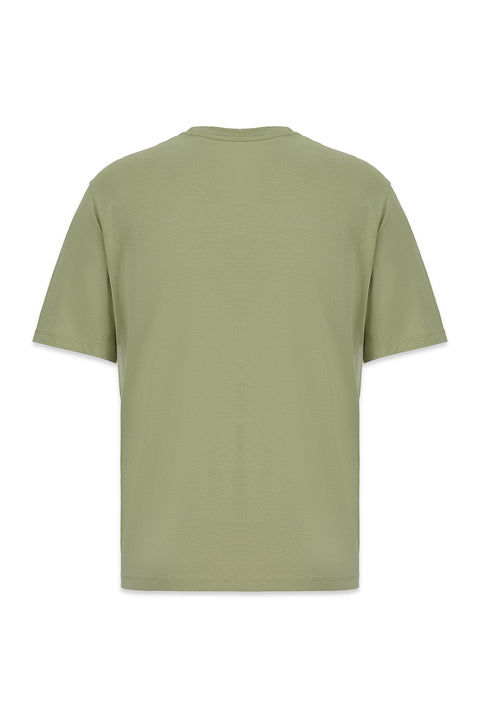 Forest Green Crew Neck Regular Fit 100% Cotton Basic T-Shirt