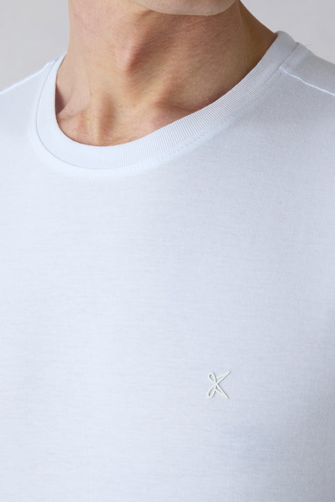 White-White Crew Neck Regular Fit 100% Cotton 2-Pack Basic T-Shirt Set