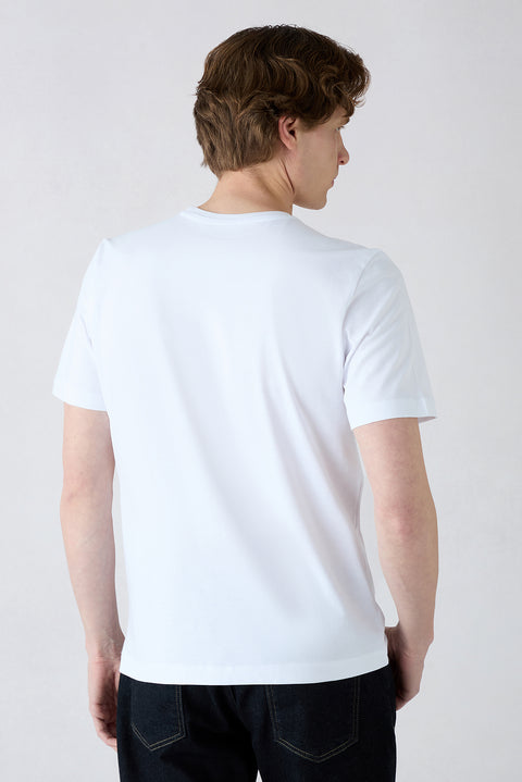 White-White Crew Neck Regular Fit 100% Cotton 2-Pack Basic T-Shirt Set