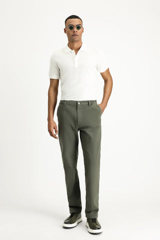 Ekru Slim Fit Dar Kesim Nakışlı Pamuk Polo Yaka Tişört