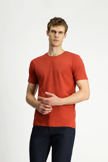 K90 Bisiklet Yaka Slim Fit Dar Kesim Süprem Pamuklu Tişört