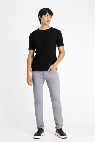 Siyah Bisiklet Yaka Slim Fit Dar Kesim Pamuklu Tişört