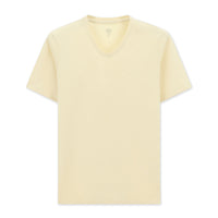 Off-white V-neck slim fit basic t-shirt made of supreme cotton.