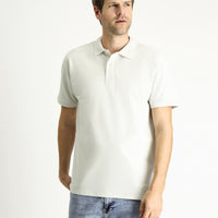 Taş Regular Fit Nakışlı Pamuk Polo Yaka Tişört