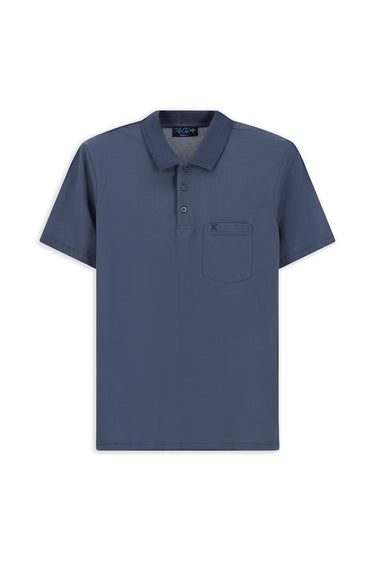 İndigo Regular Fit Pamuklu Nakışlı Cepli Polo Yaka Tişört
