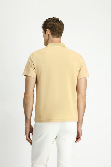 Orta Vizon Regular Fit Pamuklu Nakışlı Cepli Polo Yaka Tişört