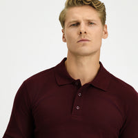 Koyu Bordo Slim Fit Dar Kesim Pamuk Polo Yaka Tişört