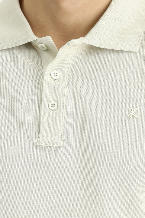 Stone Slim Fit Narrow Cut Cotton Non-Wrinkle Polo Collar T-Shirt